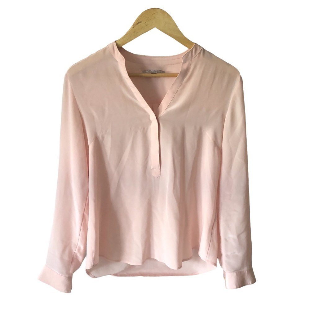 BANANA REPUBLIC Silk Pink Blouse XSmall